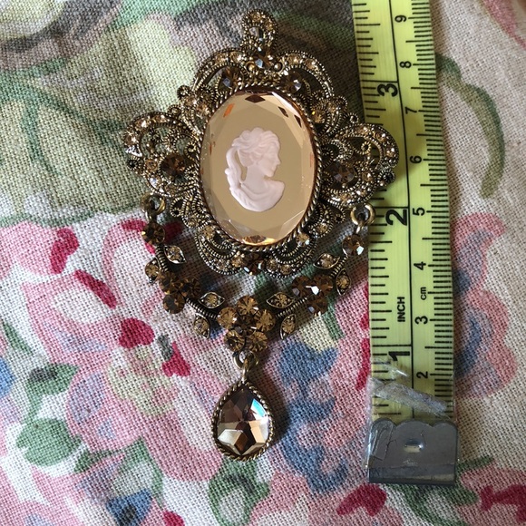 CAMEO Gold Bronze Brown Mirrored Statement Ornate Old World Victorian $89 NEW - Picture 10 of 16